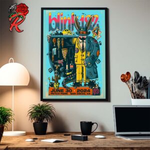 Blink 182 Poster For Special San Diego CA Hometown Show At Petco Park On June 30 2024 Home Decor Poster Canvas