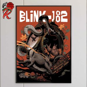 Blink 182 Poster For The Gig At Greenville SC At Bon Secours Arena On July 29 2024 One More Time Tour Home Decor Poster Canvas