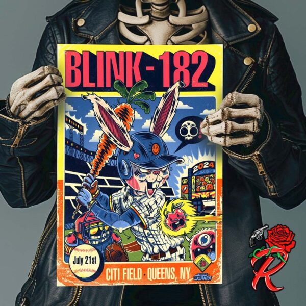 Blink 182 Round Two For Dr. Juanpa Tonight Poster For The Concert At Citi Field In Queens New York On July 21st 2024 New York Mets Artwork Home Decor Poster Canvas