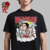 Blink 182 Merch For The Show In Fresno CA At Save Mart Center On July 8 2024 One More Time Tour Rabbit And Bulldog Skating Artwork Unisex T-Shirt