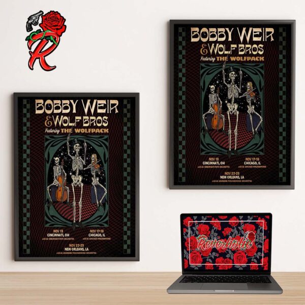 Bobby Weir And Wolf Bros Featuring The Wolfpack Symphony Collaborations With Cincinnati Pops Orchestra Chicago Philharmonic And Louisiana Philharmonic Orchestra On November 2024 Decor Poster Canvas