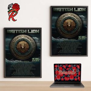 British Lion First Ever Tour Of Australia New Zealand And The US West Coast 2024 Tour List Home Decor Poster Canvas