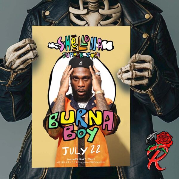 Burna Boy Shellona Summer 2024 St Tropez On July 22 2024 Wall Decor Poster Canvas