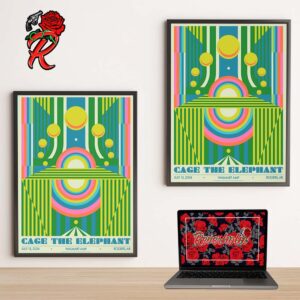 Cage The Elephant Concert Poster Limited Edition In Rogers AR At Walmart AMP On July 15 2024 Home Decor Poster Canvas