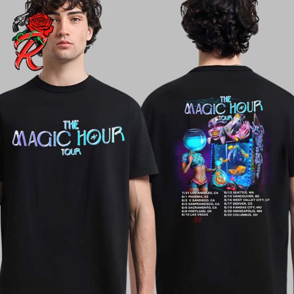 Coi Leray The Magic Hour Tour 2024 North America Logo With Tour Dates List Two Sides Unisex T-Shirt