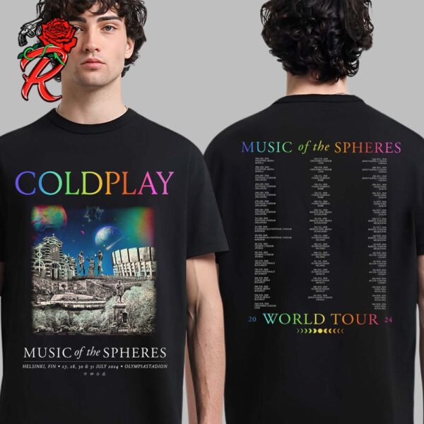 Coldplay Helsinki July 2024 Music Of The Spheres Limited Edition Tour Tee At The Olympiastadion Two Sides Unisex T-Shirt