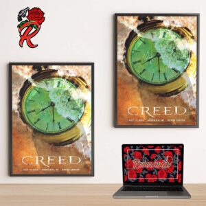 Creed 2024 Tour First Concert Poster For Green Bay WI At Resch Center On July 17 2024 Home Decor Poster Canvas