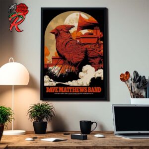 Dave Matthews Band Poster For Noblesville Indiana Shows At Ruoff Music Center On June 28th and 29th 2024 Home Decor Poster Canvas