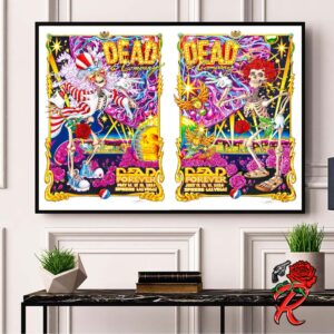 Dead And Company Dead Forever Live At Sphere Las Vegas 2024 Uncle Sam Strolling Into Town Gig Poster For May And July By AJ Masthay Home Decor Poster Canvas