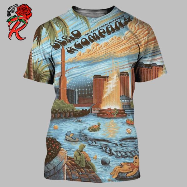 Dead And Company Last Trip To The Sphere Las Vegas Dead Forever On July 13 2024 Chilling Dancing Bear All Over Print Shirt