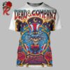 Dead And Company Gig Poster Sphere Las Vegas Nevada Celebrate 4th Of July 2024 Concert Dancing Bear Playing Guitar On The Volkswagen All Over Print Shirt