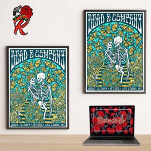 Dead And Company Live At Sphere Las Vegas Weekend 8 Concert Poster By Gregg Gordon For July 11th 2024 Skeletons Eternal Dance of the Butterflies Artwork Home Decor Poster Canvas