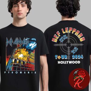 Def Leppard Summer Stadium Tour 2024 Pyromania In Hollywood FL On August 9 2024 Rock Till You Drop Tour Till We Drop Two Sides Unisex T-Shirt