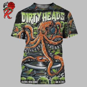 Dirty Heads DJ Kraken Artwork Poster For The Concert In Holmdel New Jersey At The PNC Bank Arts Center On July 12 2024 All Over Print Shirt