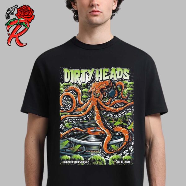 Dirty Heads DJ Kraken Artwork Poster For The Concert In Holmdel New Jersey At The PNC Bank Arts Center On July 12 2024 Classic T-Shirt