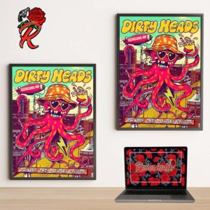 Dirty Heads Party In Cleveland OH Poster For The Show In Jacobs Pavilion ON July 11th 2024 Home Decor Poster Canvas