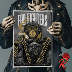 Foo Fighters Concert Poster For The Show In Hershey PA At Hersheypark Stadium On July 23 2024 The Soldier Monkey Artwork Home Decor Poster Canvas