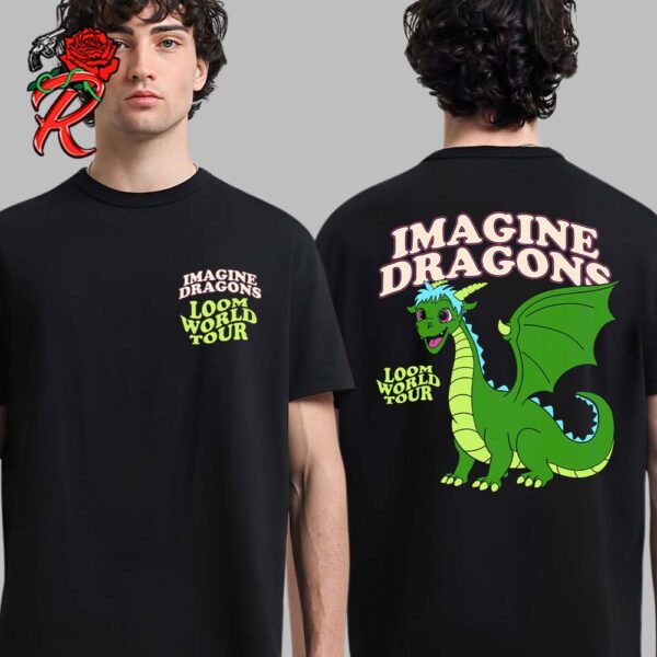 Imagine Dragons Loom World Tour 2024 Cartoon Dragon Two Sides Unisex T-Shirt