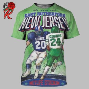 Luke Combs Concerts For The New York Tri-State Area At MetLife Stadium In East Rutherford New Jersey On July 19 20 2024 New York Giants Vs New York Jets Artwork All Over Print Shirt