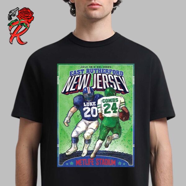 Luke Combs Concerts For The New York Tri-State Area At MetLife Stadium In East Rutherford New Jersey On July 19 20 2024 New York Giants Vs New York Jets Artwork Classic T-Shirt