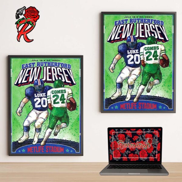 Luke Combs Concerts For The New York Tri-State Area At MetLife Stadium In East Rutherford New Jersey On July 19 20 2024 New York Giants Vs New York Jets Artwork Wall Decor Poster Canvas