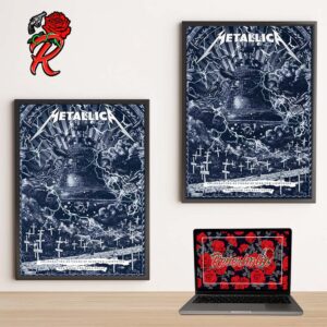 Metallica Celebrating 40 Years Of Ride The Lightning For Whom The Bell Tolls Limited Edition Home Decor Poster Canvas