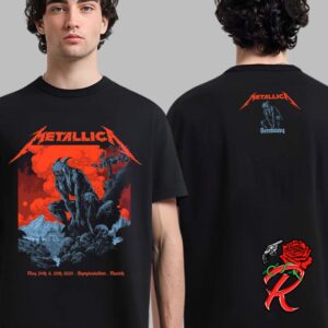 Metallica Germany Official Merch For The Munich Pop Up M72 World Tour 2024 At Olympiastadion In Munich On May 24 And 26 2024 Two Sides Unisex T-Shirt