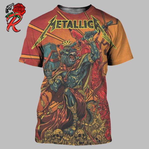 Metallica M72 Madrid Spain Night 1 Merch Poster At Estadio Civitas Metropolitano On July 12 2024 M72 European Tour All Over Print Shirt