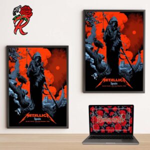 Metallica M72 Madrid Spain Poland Pop Up Shop Merch Poster M72 European Tour At Estadio Civitas Metropolitano On July 12th And 14th 2024 The Death Artwork Home Decor Poster Canvas