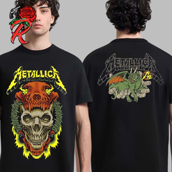 Metallica M72 World Tour 2024 Merch Pop Up Shop M72 Munich Art By Pitchgrim Two Sides Unisex T-Shirt