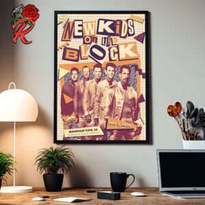 New Kids On The Block Mountain View CA Event Poster At Shoreline Amphitheatre On July 3 2024 Home Decor Poster Canvas