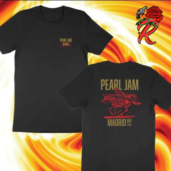 Pearl Jam Event Tee Merch For Mad Cool Festival In Madrid Spain On July 11 2024 Don Quijote Artwork Two Sides Unisex T-Shirt