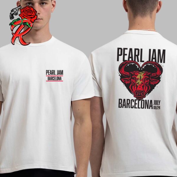 Pearl Jam The Murder Capital Event Tee In Barcelona Night 2 At Palau Sant Jordi On July 7 2024 The Bull Artwork Two Sides Unisex T-Shirt