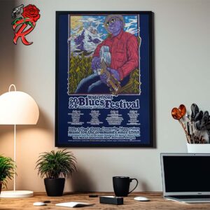 Portland Waterfront Blues Festival 2024 Main Poster For The Event From July 4 to 7 2024 Home Decor Poster Canvas