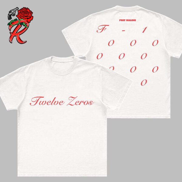 Post Malone F1 Trillion Album Merch Twelve Zeros Two Sides Unisex T-Shirt