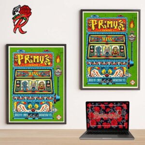 Primus Poster For Tonight Show In Highland CA At Yaamava Resort And Casino On July 9 2024 Primus Jackpot Wins Artwork Wall Decor Poster Canvas