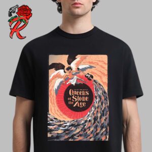 Queens Of The Stone Age Gig Poster For Roma Summer Fest In Rome Italy On 4 July 2024 Angel With Guitar Artwork Unisex T-Shirt