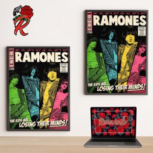 Ramones The Kids Are Losing Their Minds Hey Ho Lets Go Comic Cover Poster Canvas For Home Decorations