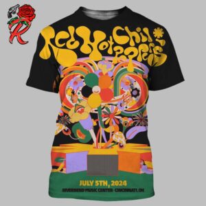 Red Hot Chili Peppers Poster For The Concert At Riverbend Music Center In Cincinnati OH On July 5th 2024 All Over Print Shirt