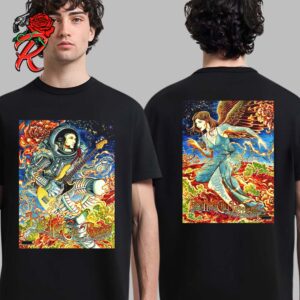 Red Hot Chili Peppers The First And Second Night Concert Poster Combined For Toronto Ontario At Budweiser Stage On July 15 And 17 2024 Unlimited Love 2024 Tour Astronaut And Celestial Angel Artwork Two Sides Unisex T-Shirt