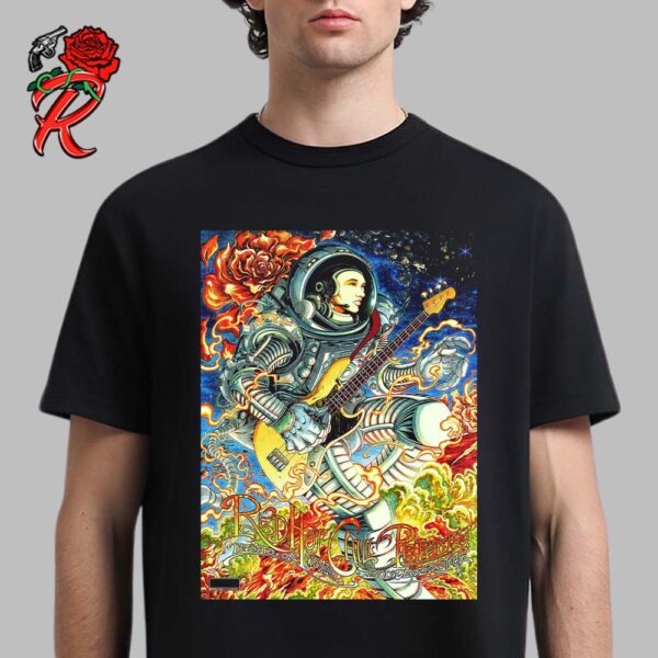 Red Hot Chili Peppers Unlimited Love 2024 Tour Poster For Toronto Ontario Stop At Budweiser Stage On July 15th 2024 An Astronaut With A Bass Guitar Artwork Unisex T-Shirt