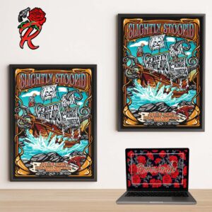 Slightly Stoopid Gig Poster The Pirate Ship Artwork For The Bangor Maine At Maine Savings Amphitheater On July 13th 2024 Decor Poster Canvas