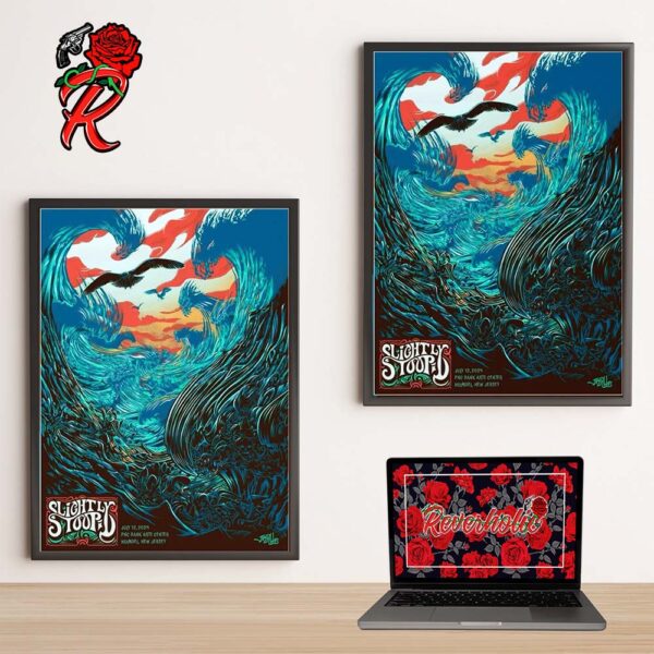 Slightly Stoopid Poster For The Show In Holmdel New Jersey At PNC Bank Arts Center On July 12 2024 Decor Poster Canvas