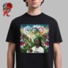 Pixies New European Tour 2024 Tour Dates List Skeleton Riding A Penny Farthing Bicycle Unisex T-Shirt