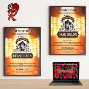 Songs And Stories Of Dean Dillon One Night Only On October 9 2024 In Huntsville Alabama At Propst Arena At VBC Wall Decor Poster Canvas