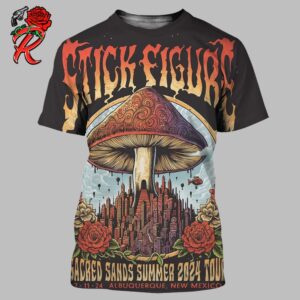 Stick Figure Sacred Sands Summer 2024 Tour Gig Poster For Albuquerque New Mexico On July 11th 2024 All Over Print Shirt