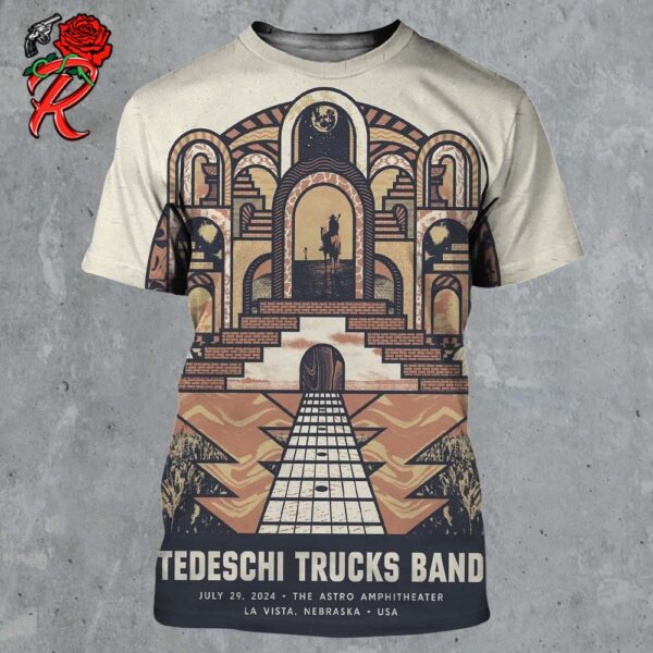 Tedeschi Trucks Band Poster For Show In La Vista Nebraska At The Astro Amphitheater On July 29 2024 All Over Print Shirt