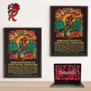 The Boogie Down Music Festival 2024 Poster Lineup In Yuba WI At Driftless Music Gardens From July 11 To 13 2024 Home Decor Poster Canvas