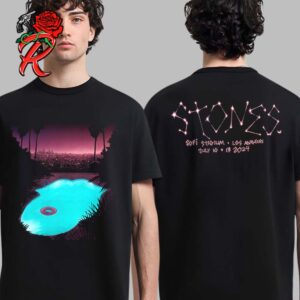 The Rolling Stones Merch For The Concert In Los Angeles CA 2024 At Sofi Stadium On July 10 And 13 2024 The Hollywood Hills Artwork Two Sides Unisex T-Shirt