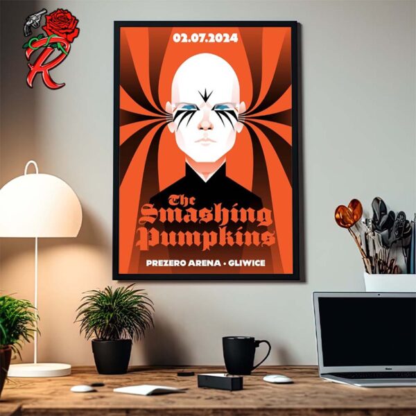 The Smashing Pumpkins Concert Poster For Show In Gliwice At Prezero Arena On July 2 2024 Home Decor Poster Canvas